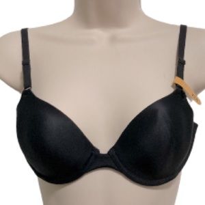 MAIDENFORM Black One Fab Fit Original Tailored Demi T-Shirt Bra Womens 32A